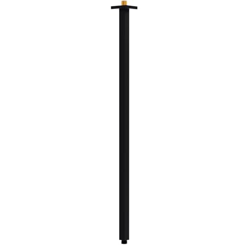 30 Inch Square Ceiling-Mount Shower Riser Pipe Black Extension Rod for Bathroom Stainless Steel Shower Rod for Standard Rain Shower Head Anti-Rust & Corrosion Resistant - color: Black, style: 30inch