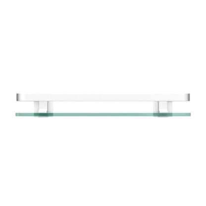 Bathroom Wall Shelf 15.7in Bathroom Glass Shelves Wall Mount Glass Shelf Rustproof Bathroom Wall Organizer 3 Tier (Sliver) - style: 3 tier without towel bar silver