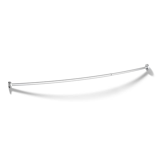 KOHLER K-9351-S Expanse Curved Shower Rod, Contemporary Design, Adjustable Fit 60-76", Polished Stainless - color: Polished Stainless