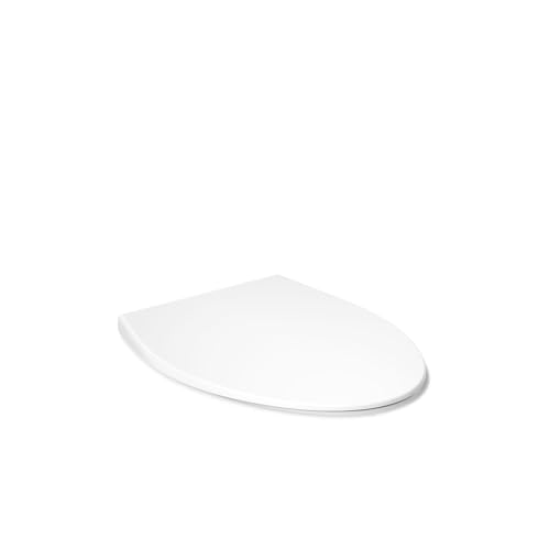 KOHLER K-30781-0 Willow Quiet-Close Elongated Toilet Seat Soft Close with Grip Tight Bumpers, Thermoset Plastic, White - style: Willow