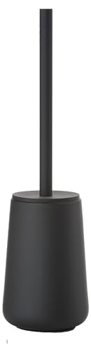 Zone Denmark Nova One Ceramic Toilet Brush | with Brush Holder Soft Touch | Enhance Your Bathroom with a Chic and Practical Duo for Modern Style and Effortless Hygiene - Coating (Black)
