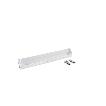 Rev-A-Shelf 22" Tip-Out Plastic Sink Tray for Kitchen and Bathroom Base Cabinets, Large Pullout Vanity Shelf Home Organizer, White, LD-6591-22-11-1 - size: 22 inches