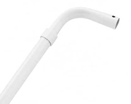 Kirsch/Castellanos Super Duty Lockseam Curtain Rod 48" to 86" Adjustable, Heavy-Duty White Drapery Rod with 2 1/2" Clearance for Curtains, Drapes, and Valances