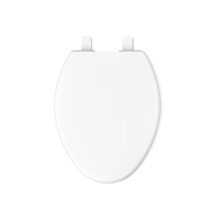 KOHLER K-4774-0 Brevia Elongated White Toilet Seat with Quick-Release Hinges And Quick-Attach Hardware For Easy Clean, White - color: White, size: Elongated