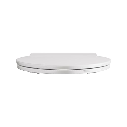 American Standard Contemporary VorMax Elongated Toilet Seat, White | Soft Close Toilet Seat: Includes Quick Release Hinges, Easy to Lift, EverClean Antimicrobial | 5055A65C.020