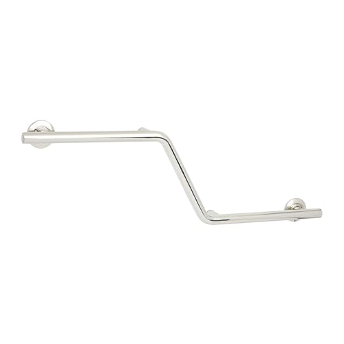 Seachrome Bathroom Grab Bar, 38 inch Stainless Steel, Right Handed Zuma Bar, 1 1/4 inch Diameter, Handicap Grab Bar, Safety Rail, Polished Stainless (Model: GWR-3638-QCR-PS) - color: Polished Stainless, style: Right-Hand