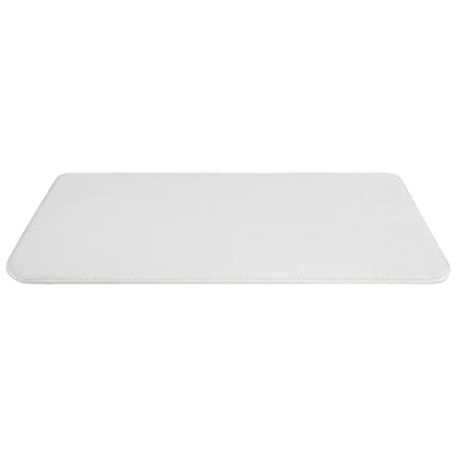 American Soft Linen 21x32 Fluffy Foamed Slip Reducer Bath Rug, Machine Washable Area Bath Mat Rugs for Bathroom, White - color: Bright White, style: 21x32" Fluffy Foamed Bath Mat