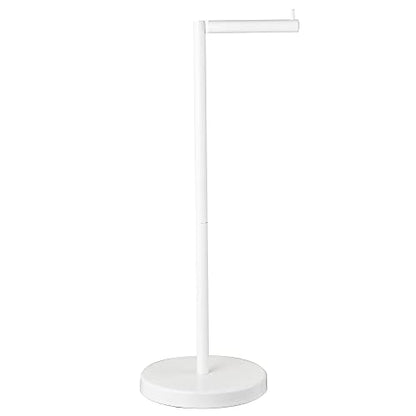 MARMOLUX ACC Free Standing Toilet Paper Holder Stand with Storage for 4 Rolls of Toilet Tissue for Bathroom, Stainless Steel Luxury Modern White Finished 1pc - color: White