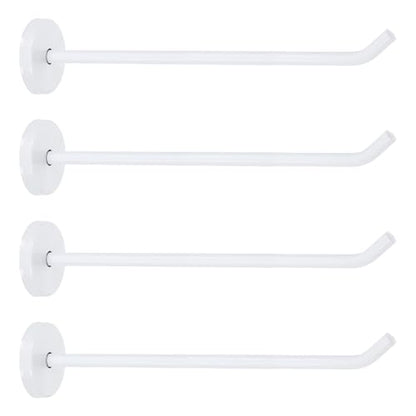 uxcell 4Pcs 8 Inch Coat Hooks, Stainless Steel Long Nose Wall Mount Hook, Robe Towel Hangers with Screws for Livingroom Bathroom Closets and Wardrobe, White - color: White, size: 8 Inch