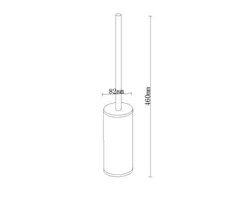 BGL Toilet Brush Holder Brushed Nickel, Stainless Steel 304 Brushed Nickel Round Freestanding Toilet Bowl Brush and Holder for Bathroom - color: Brushed Nickel