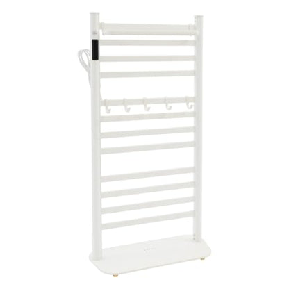Freestanding Towel Warmer Rack, Heated Electric Carbon Fiber, Timer (White) | Place in Bathrooms to Warm Towels and Dry Clothes—Carbon Fiber Heating Eliminates Dampness, Spa‑Like Comfort Daily. - color: White