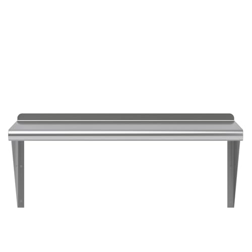 AmGood 14 in. x 30 in. Stainless Steel Wall Shelf | NSF | Metal Shelving | Garage, Laundry, Storage, Utility Room | Restaurant, Commercial Kitchen - size: 30" Long X 14" Deep