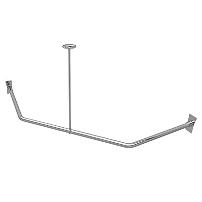 Naiture Neo-Angle Shower Curtain Rod, 18-1/2" X 26" X 18-1/2", Chrome | 304 Stainless Steel, Includes 36" Ceiling Support and Mounting Hardware, Cut to Fit, Permanent Wall Mount, Rustproof - color: Chrome, size: 18-1/2" X 26" X 18-1/2"