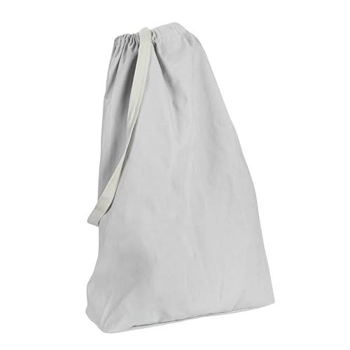 Household Essentials Door Hanging Laundry Bag, Washable Canvas Bag with Loop Handle, Holds Two Loads of Laundry, Great for Dorms and Small Spaces, Grey - color: Grey
