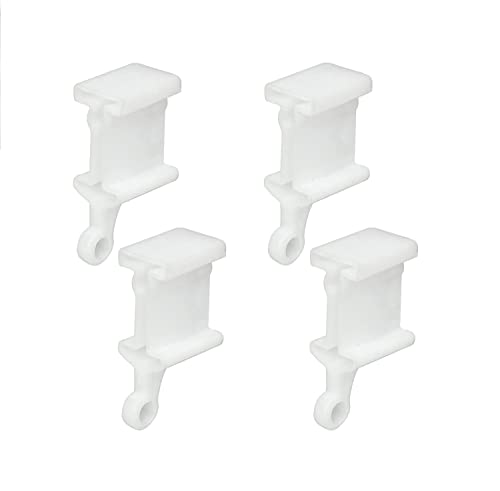 Flexible Bendable Curtain Track End Stops, 4 Pack Curved Siding Ceiling Wall Mount Curtain Rail Ends Cap - color: White, size: 1"W x 0.8"L (Pack of 4)