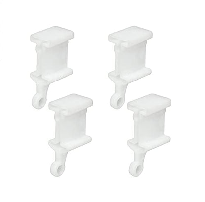 Flexible Bendable Curtain Track End Stops, 4 Pack Curved Siding Ceiling Wall Mount Curtain Rail Ends Cap - color: White, size: 1"W x 0.8"L (Pack of 4)