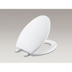 KOHLER K-4774-96 Brevia Elongated Toilet Seat with Quick-Release Hinges And Quick-Attach Hardware For Easy Clean, Biscuit - color: Biscuit, size: Elongated