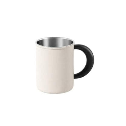 Bathroom 10oz Mouthwash Cup, 316 Stainless Steel Inner with Handle (Black) | 1. 316 Stainless Steel 2. Comfort Grip Handle 3. Smooth Easy Clean 4. Sturdy & Durable 5. Multi-use Cup - color: Black
