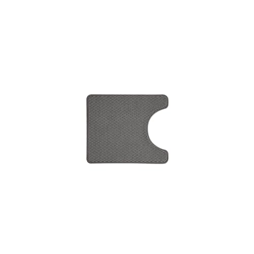 TYUU Toilet Rug, Thin Toilet Rugs U Shaped Washable Non Slip Absorbent Quick Dry Low Pile Toilet Mat, Dark Grey 20"x24" U Shape - color: Dark Grey, size: 1'8" X 2' (U-Shape)