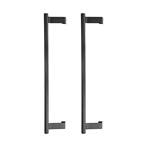 GOTOTOP Black Towel Holder Rack, 430 Stainless Steel Cabinet Door Towel Bar 23CM, No Drill Over Door Design, Space Saving for Bathroom Kitchen Home Hotel Hand or Dish Towels (36CM) - size: 36CM