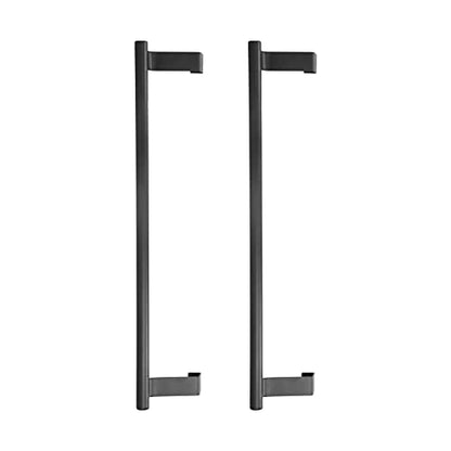 GOTOTOP Black Towel Holder Rack, 430 Stainless Steel Cabinet Door Towel Bar 23CM, No Drill Over Door Design, Space Saving for Bathroom Kitchen Home Hotel Hand or Dish Towels (36CM) - size: 36CM