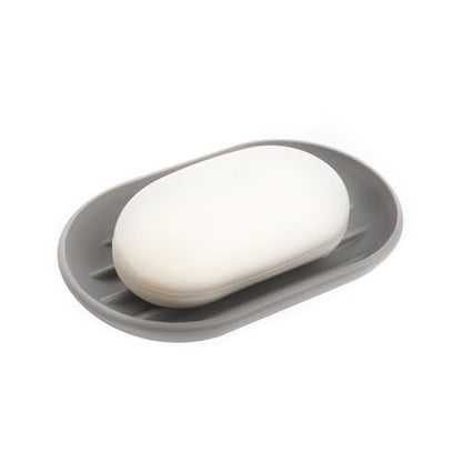 Umbra Touch Soap Dish for Bathroom - Modern Oval Shape for Sink - Durable and Easy to Clean, Grey - color: Grey
