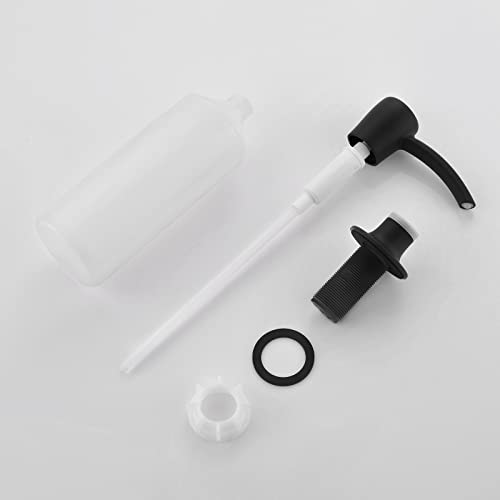 RULIA Kitchen Sink Soap Dispenser, Build in Sink Soap Dispenser, Deck Mounted Soap Dispenser, Matte Black RB2006 - color: Matte Black