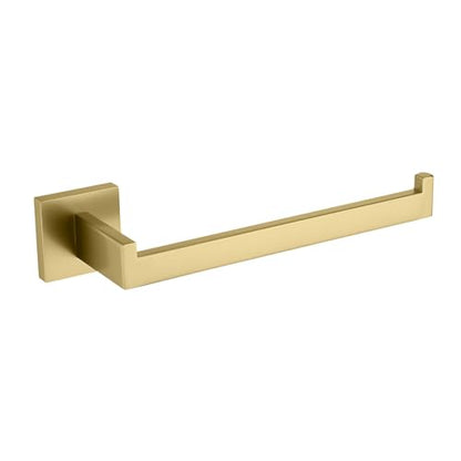 TASTOS Premium Stainless Steel Hand Towel Holder, Square Hand Towel Ring Heavy Duty Wall Mounted Modern Hand Towel Bar for Bathroom Kitchen, Brushed Gold - color: Brushed Gold