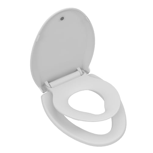 GarveeTech Elongated Toilet Seat with Built-in Toddler Seat & Slow Close - Potty Training Toilet Seat for Adult and Child, Magnetic Hinge, Safe PP Material, Easy to Clean, White - color: White-2, size: Elongated with Toddler Seat