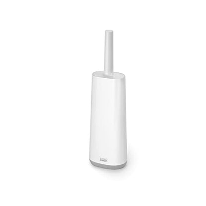 Joseph Joseph Flex Hygienic Silicone Toilet Brush with Slim Holder Set, Flexible Anti-drip, Anti-Clog Deep Clean Head - Gray/White - color: Gray/White, size: 4 EA