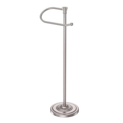 Toilet Paper Holder Free Standing, 25” H Stainless Steel Nickel Toilet Paper Stand, Weighted Base Floor Tissue Roll Holder for Bathroom,Toilet Roll Stand - color: Nickel