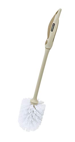 Superio Toilet Brush with Holder, Heavy-Duty Durable Bristles, Long Handle with Comfort Grip, Deep Cleaning Bathroom Toilet Bowl Brush, Beige - size: Toilet Brush - 1 Pack