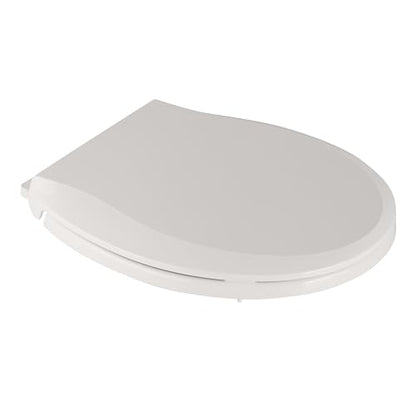 19" Elongated Slow Close Toilet Seat, Biscuit Polypropylene Toilet Seat Cover with Never Loosen Durable Lid, Quiet and Easy to Install and Clean - color: Biscuit, Standard, size: Elongated (19″)