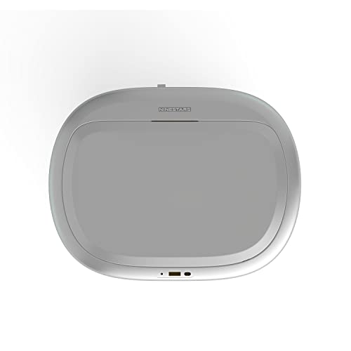 Ninestars DZT-80-24 Automatic Motion Sensor Trash Can with Adjustable Sensor Range, Stainless Steel Base, Silver Lid, 21 Gallon