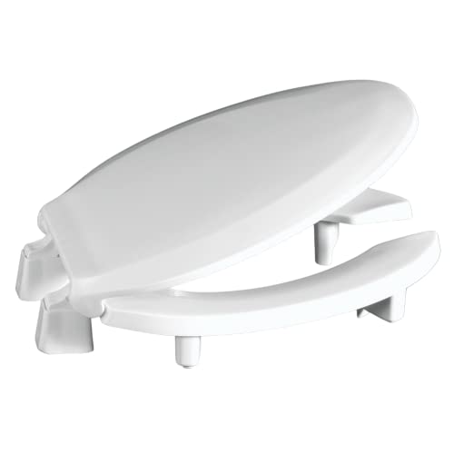 Centoco 3 inch Raised Toilet Seat for Seniors, Elongated, Open Front, White | With Cover, Plastic, Made in the USA, 3L820STS-001 - color: Elongated, size: 1 Pack, style: 3" Open Front