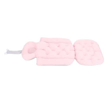 Bathtub Full Body Mat Non Slip Breathable, Soft Supportive Bath Pillow, Comfortable Tub Cushion for Adult, Relaxing Bathing Experience, Lightweight + Antislip, 33.86x14.57in (Pink) - color: Pink