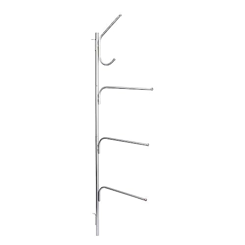 Household Essentials Hinge-It Clutterbuster Steel Valet Family Towel Bar, Silver - color: Silver