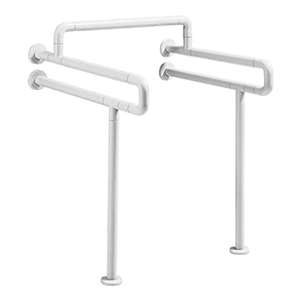 Toilet Safety Rails for Elderly, Toilet Rails for Elderly Free Standing, Heavy Duty Toilet Safety Frame with Arms, Handicap Toilet Seat, Easy Installation,White
