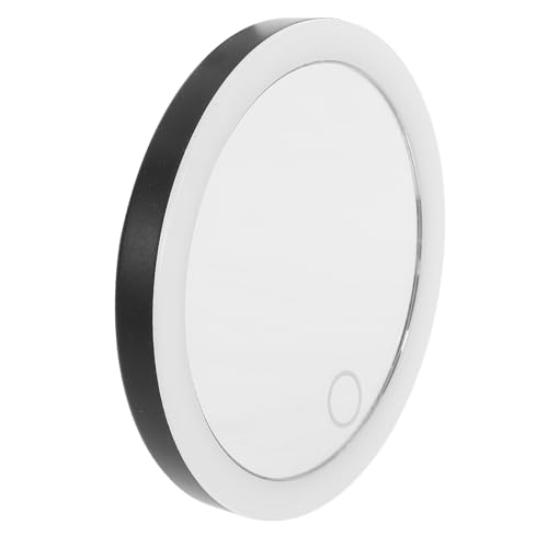 Abaodam LED Makeup Vanity Mirror 10x Magnifying Rechargeable 4-inch Lighted Compact Suction Cup Bathroom Travel Illuminating Cosmetic Mirror