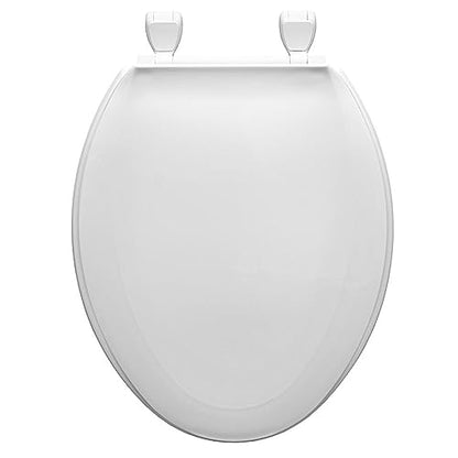Centoco Elongated Toilet Seat, Economy, Residential, 1600-001, White | Plastic, Closed Front with Cover, USA - size: Elongated