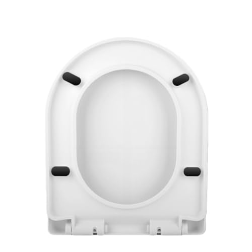 Soft Close Round Toilet Seat, Universal PP Material Cover, Easy to Clean & Install, Design, Fits All Brands (White Small U) - size: Small U