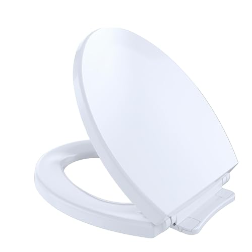 TOTO® SoftClose®Slow Close Round Toilet Seat and Lid,Cotton White - SS113#01 - color: Cotton White, size: Round