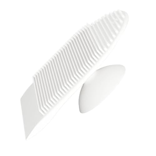 Shower Cleaning Brush Multifunction Silicone Cleaner Suction Cup | Dish Washing Brush with Squeegee for Indoor Home Apartment Bathroom Countertop Sink Shower Glass - color: White