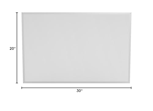 20x30 Inch Rectangle Frameless Bathroom Vanity Mirror with Beveled Edge - Shatterproof Wall Mounted Decorative Glass with Safety Backing for Living Room Bedroom Hallway Entryway - Fab Glass and Mirror - size: 20"L x 30"W, style: Rectangle
