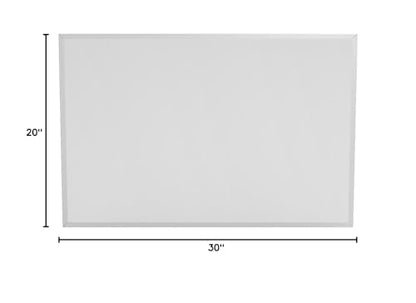 20x30 Inch Rectangle Frameless Bathroom Vanity Mirror with Beveled Edge - Shatterproof Wall Mounted Decorative Glass with Safety Backing for Living Room Bedroom Hallway Entryway - Fab Glass and Mirror - size: 20"L x 30"W, style: Rectangle