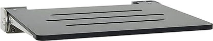 Seachrome 18 inch Silhouette Slimline Folding Wall Mount Shower Bench Seat, Gray Seat with Silver Frame - color: Gray Seat With Silver Frame