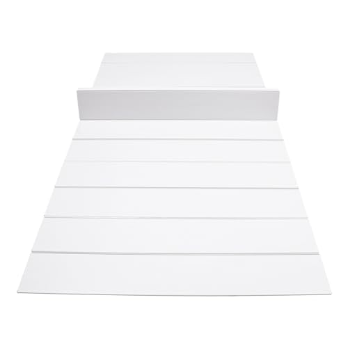 Bath Lid Cover Bathtub Tray, 59x27.5in Foldable Bathtub Cover Bath Insulation Cover, PVC Dustproof Shutter Bath Lid fit Most Tubs, Can Hold Wine Glass, Books,Cellphones - color: White, size: 59x27.5in