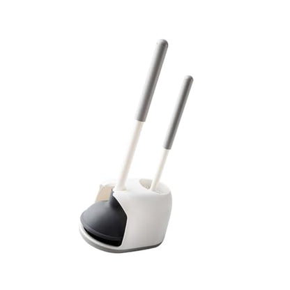 High Pressure Toilet Clog Remover Plunger with Holder Easy Storage Cleaning Tool