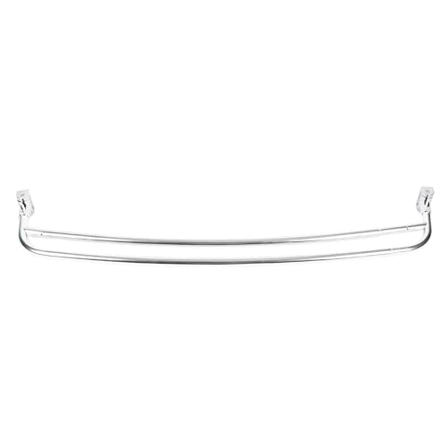 JS Jackson Supplies Double Curved Shower Rod, Metal Construction, Adjustable Between 44 to 70 Inches, Aluminum Rods and Zinc Mounting Hardware, Quality Modern Bathware, Chrome Finish - color: Chrome