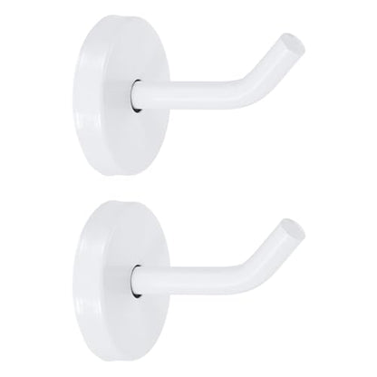 uxcell 2Pcs 2 Inch Coat Hooks, Stainless Steel Long Nose Wall Mount Hook, Robe Towel Hangers with Screws for Livingroom Bathroom Closets and Wardrobe, White - color: White, size: 2 Inch
